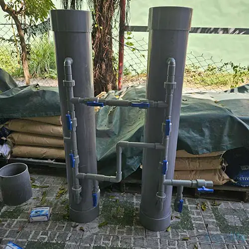 Bộ lọc nước nhiễm phèn tự chế - Ảnh 5