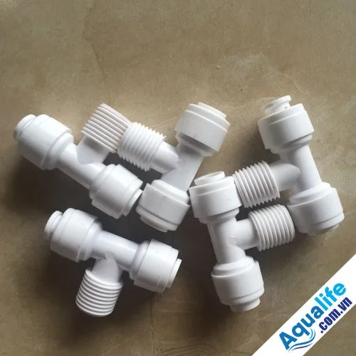 Tê cân ren 13 nối nhanh fi 6 10 Tê cân ren 13 nối nhanh fi 6