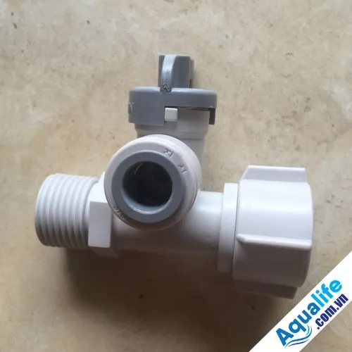 Van khóa cấp nước đầu nguồn ren 21 ống fi 10