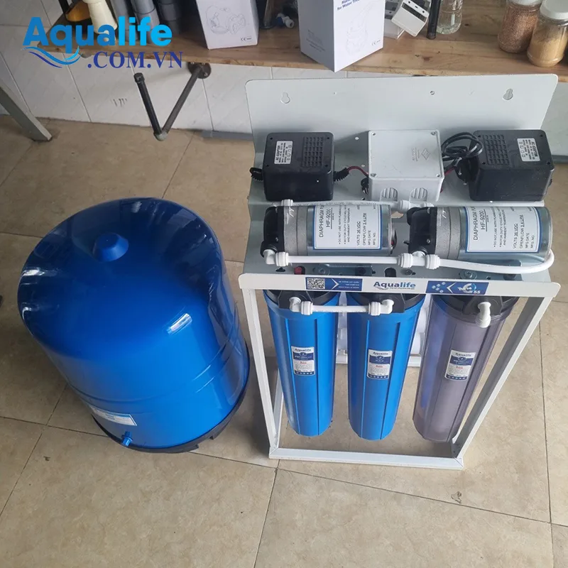Máy lọc nước bán công nghiệp 50 lít/h Aqualife (3 màng RO 100G) 10 Máy lọc nước RO bán công nghiệp công suất 50 lít/h