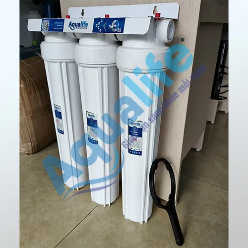 Bộ lọc thô 3 cấp 20 inch Aqualife cốc trắng - Ảnh 2