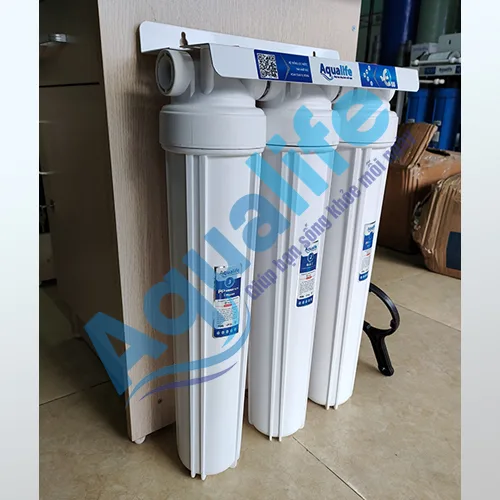 Bộ lọc thô 3 cấp 20 inch Aqualife cốc trắng - Ảnh 3