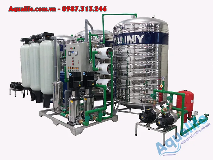 Hệ thống lọc nước tinh khiết RO 3000l/h 3 Dây chuyền lọc nước công nghiệp 3000l/h