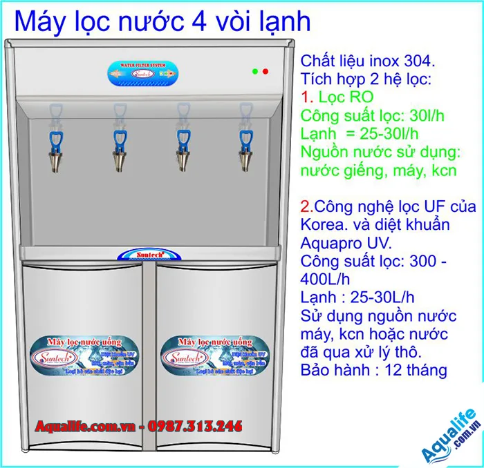 Máy lọc nước ST-04UF 4 vòi lạnh