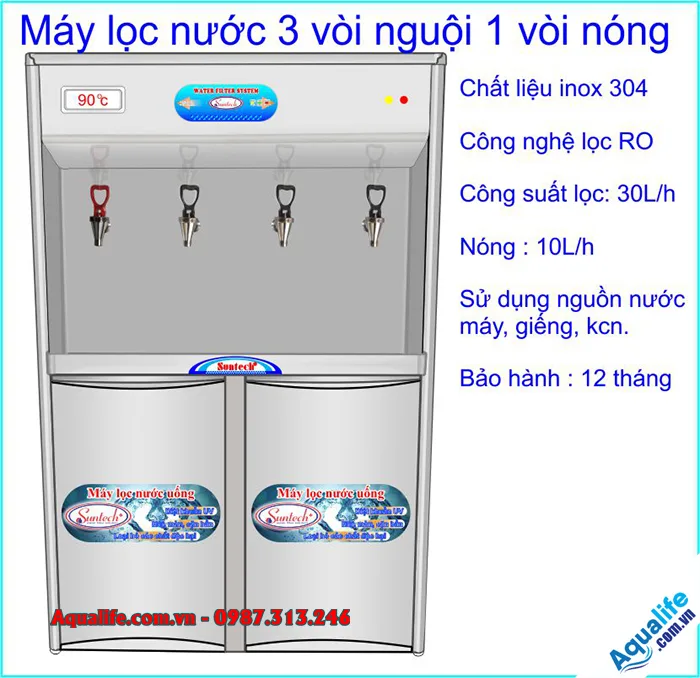 Máy lọc nước ST-04UF 3 vòi nguội 1 vòi nóng