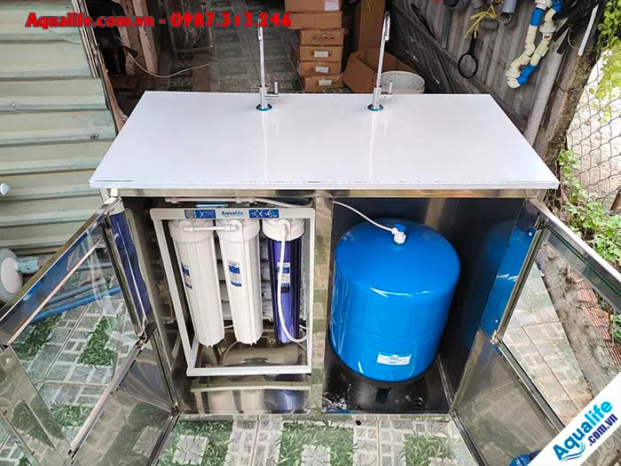 Máy lọc nước bán công nghiệp 30l/h tủ inox