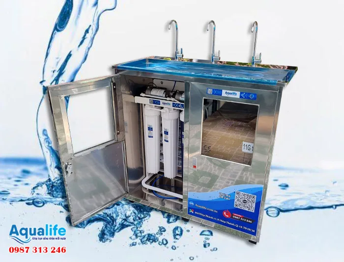 Máy lọc nước bán công nghiệp 30l/h tủ inox