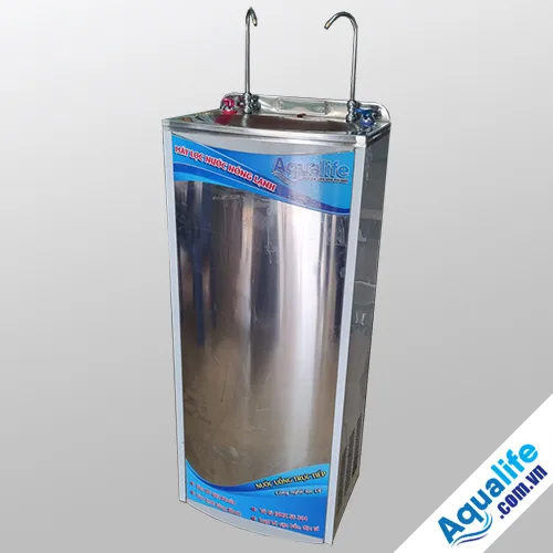 Máy lọc nước uống 2 vòi nóng lạnh vỏ inox Aqualife