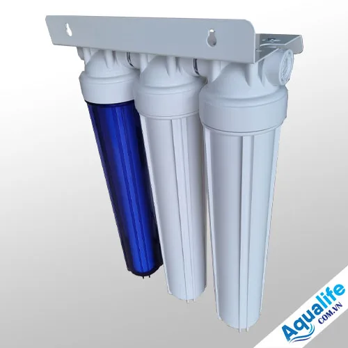 Bộ 3 cốc lọc thô 20 inch Aqualife xử lý nước cấp đầu nguồn - Ảnh 4