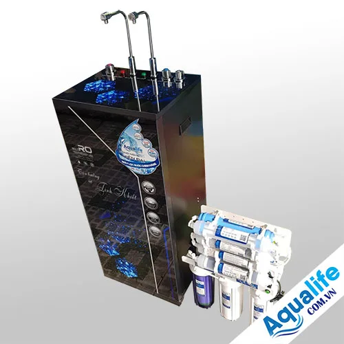 Máy lọc nước 2 vòi nóng lạnh Aqualife kim cương đen (10 cấp) - Ảnh 3