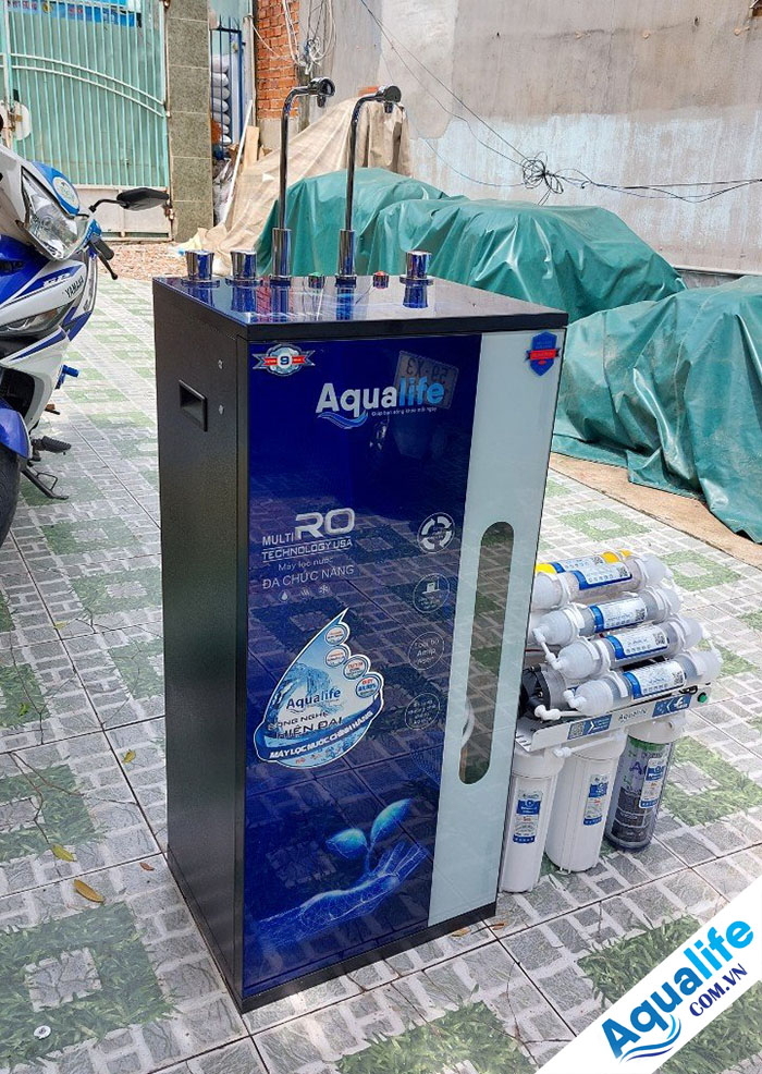 Máy lọc nước 2 vòi nóng lạnh Aqualife 9 cấp lọc