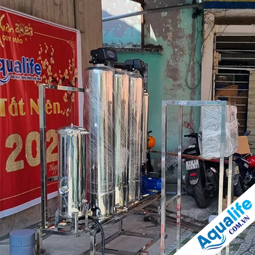 Bộ lọc thô đầu nguồn UF 3 trụ inox - Ảnh 2