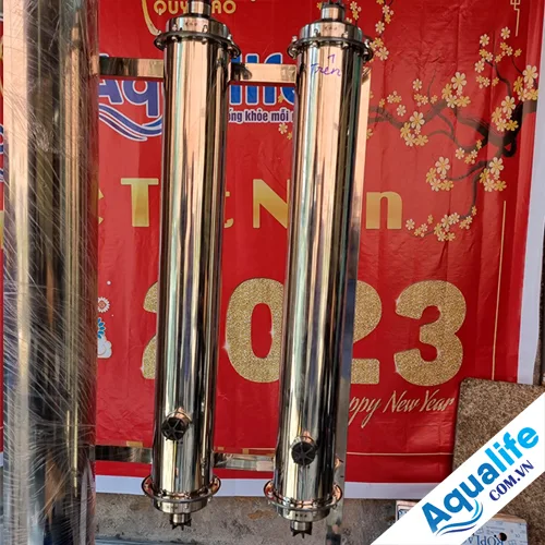 Bộ lọc thô đầu nguồn UF 3 trụ inox - Ảnh 3