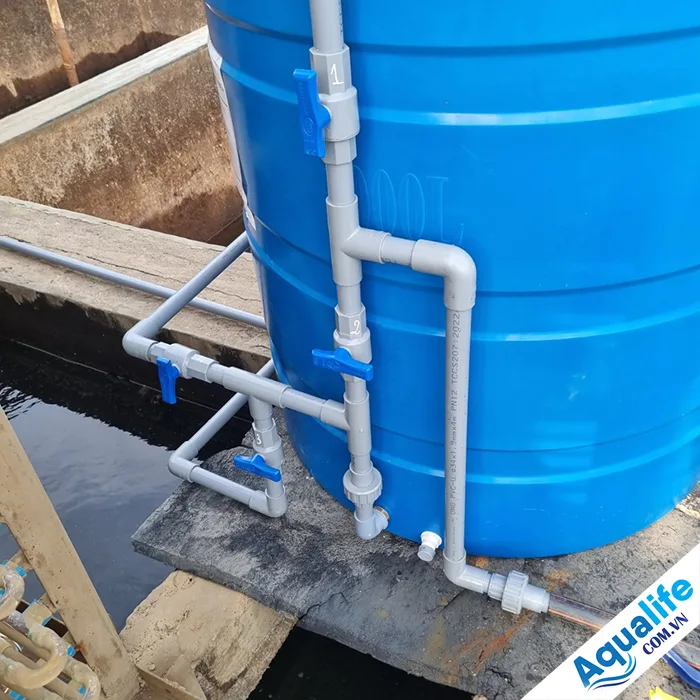 Lắp đặt tận nơi thùng lọc nước giếng khoan tự chế 1000 lít