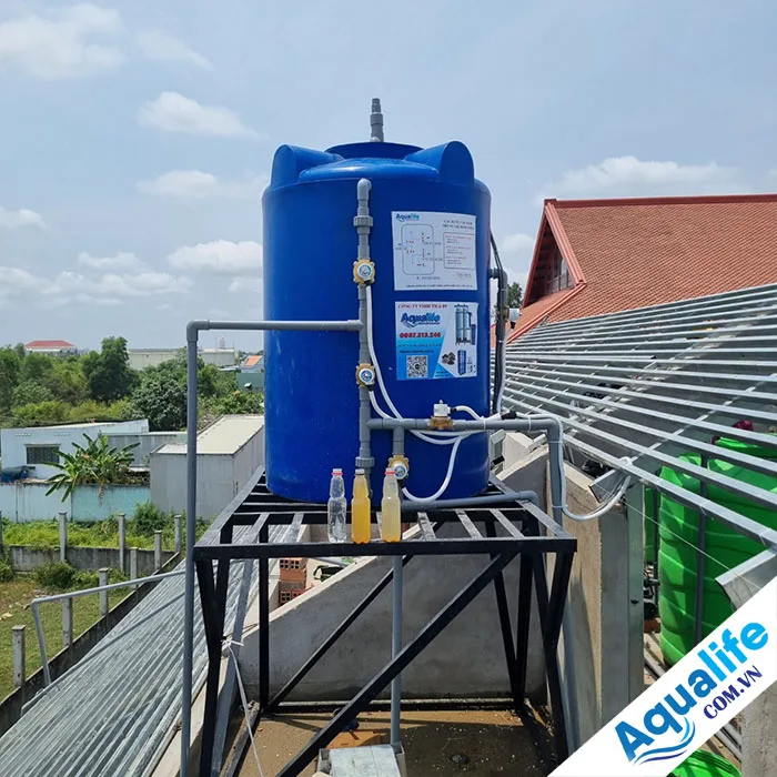 Thùng lọc nước giếng phèn 1000 lít tự động