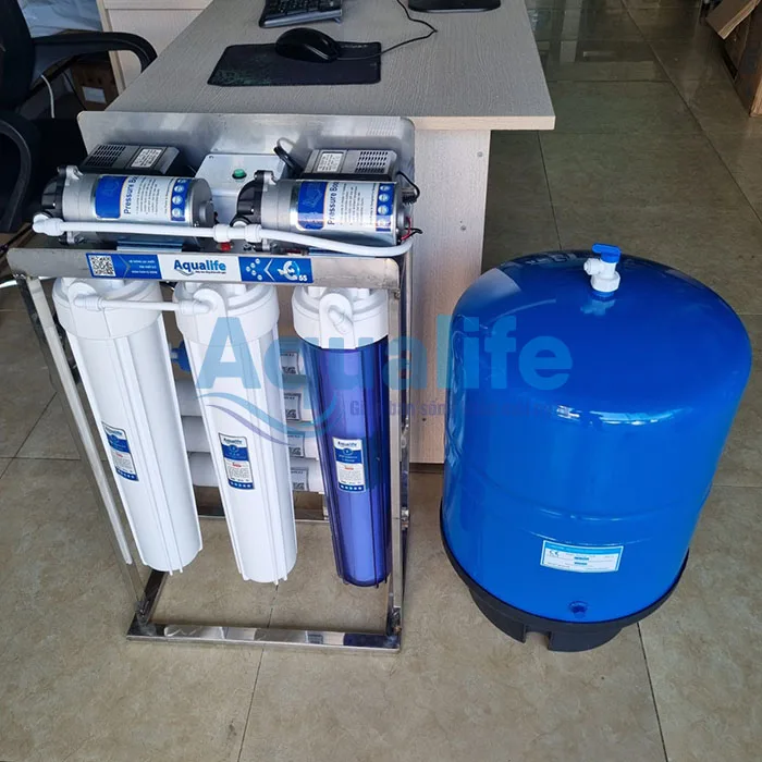may loc nuoc ban cong nghiep 100l h khung inox 2
