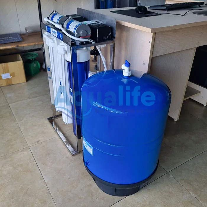 may loc nuoc ban cong nghiep 100l h khung inox 4