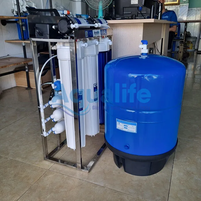 may loc nuoc ban cong nghiep 100l h khung inox 5