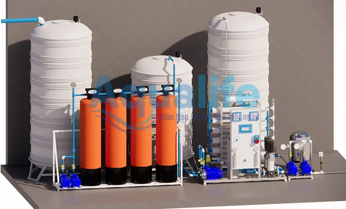 Tư vấn thiết kế hệ thống RO 1500l/h 9 Cấu tạo máy lọc nước ro công nghiệp công suất 1500l/h