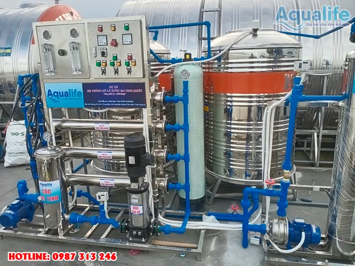 Hệ thống xử lý nước ro 1000l/h cho nhà máy Vina Pride Seafoods 5 he thong xu ly nuoc ro 1000l h cho nha may vina pride seafoods 2
