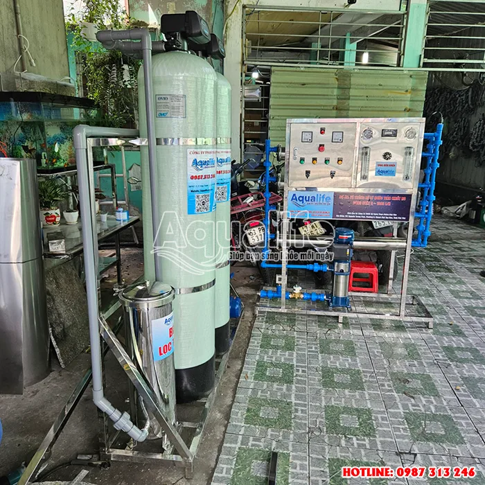 Hệ thống lọc nước tự động 1000 l/h RO + UF 12 he thong loc nuoc tu dong 1000 l h ro uf 2