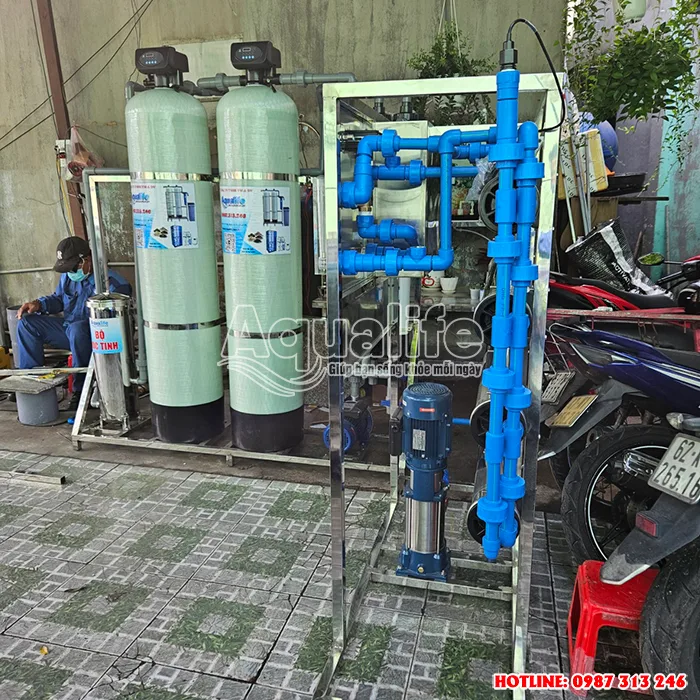 Hệ thống lọc nước tự động 1000 l/h RO + UF 13 he thong loc nuoc tu dong 1000 l h ro uf 4