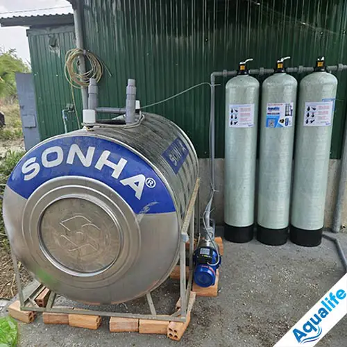 3 trụ composite 1054 xử lý nước giếng khoan nhiễm phèn nặng - Ảnh 4