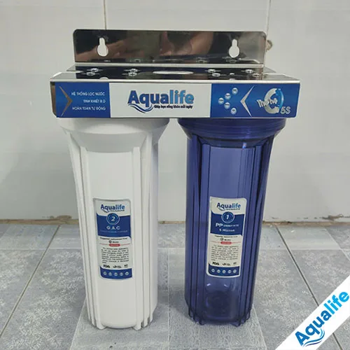 Bộ 2 cốc lọc 10 inch Aqualife (1 cốc trong suốt + 1 cốc trắng)