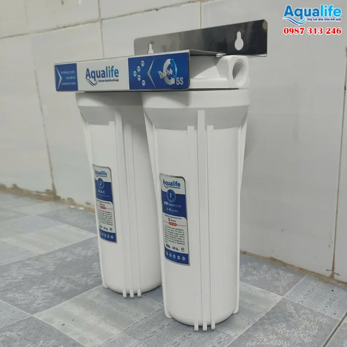 Bộ 2 cốc lọc thô 10 inch trắng Aqualife 9 bo 2 coc loc tho 10 inch trang aqualife 3
