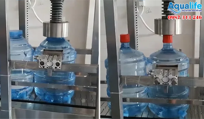 Cấu tạo và chức năng của đầu đóng nắp và băng tải