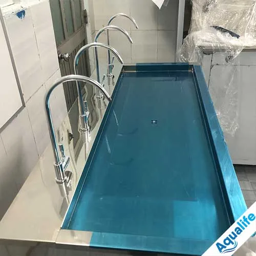 Máy lọc nước bán công nghiệp 65 l/h tủ inox 4 vòi - Ảnh 3