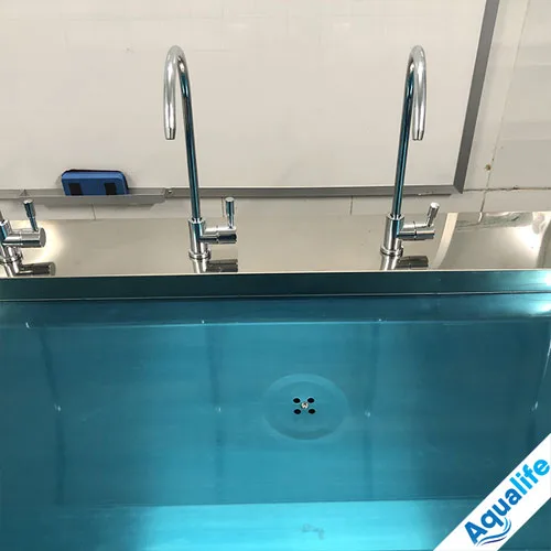 Máy lọc nước bán công nghiệp 65 l/h tủ inox 4 vòi - Ảnh 4