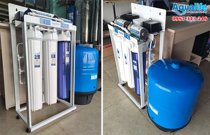 Máy lọc nước RO bán công nghiệp 50 l/h màng lọc 400G