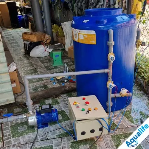 Thùng nhựa 500L tự động lọc nước tổng đầu nguồn 1 Thùng nhựa 500L tự động lọc nước tổng đầu nguồn