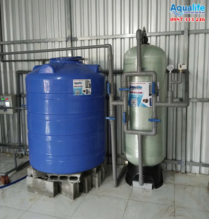 Trụ lọc composite 2162 xử lý nước giếng thô đầu nguồn