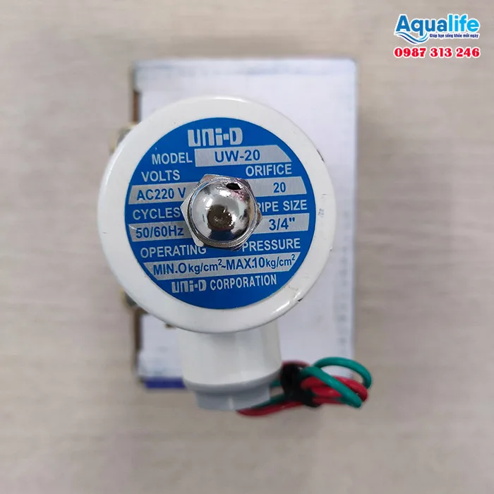 Van điện từ Uni-D Ø27 UW-20 (Solenoid Valve) 10 Van điện từ Uni-D Ø27 UW-20 điều khiển dòng chảy nước và khí nén hiệu quả