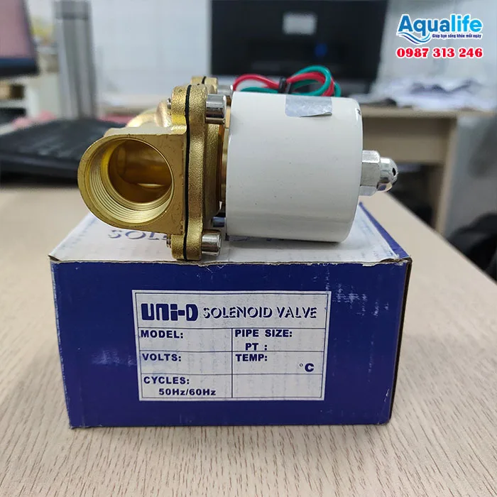 Van điện từ Uni-D Ø27 UW-20 (Solenoid Valve) 13 Van điện từ Uni-D Ø27 UW-20 điều khiển dòng chảy nước và khí nén hiệu quả