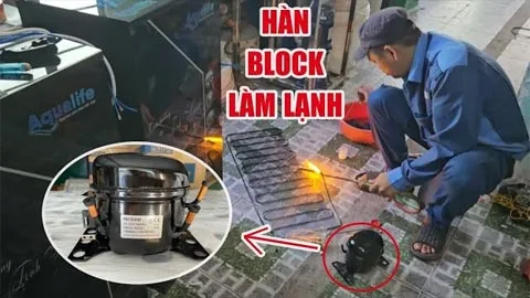 Cách hàn Block, hàn ống đồng dàn tản nhiệt máy lọc nước nóng lạnh 2 video han block may loc nuoc nong lanh han ong dong