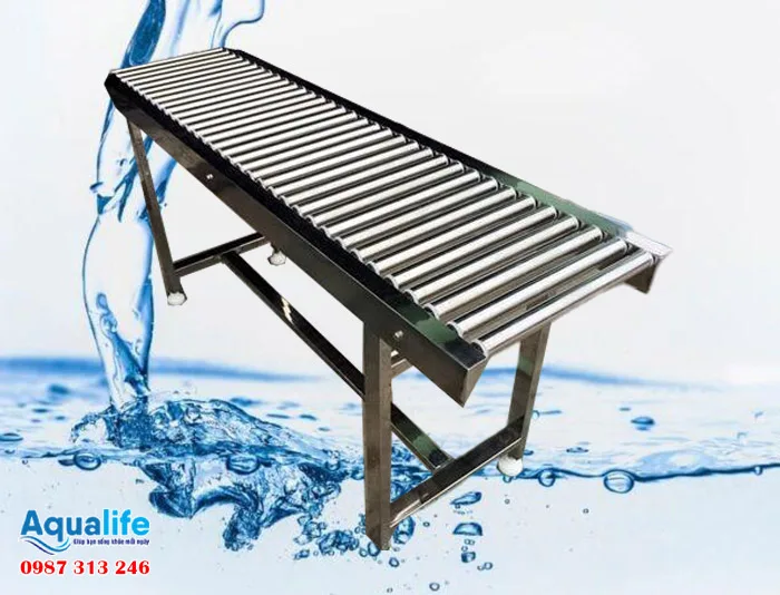 Băng tải con lăn inox 2m - Ảnh 2