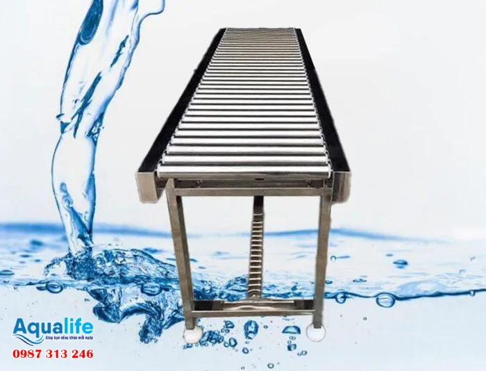 Băng tải con lăn inox 2m - Ảnh 3