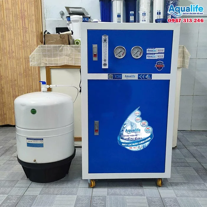 Máy lọc nước công suất lớn 75 l/h vỏ tủ thép Aqualife