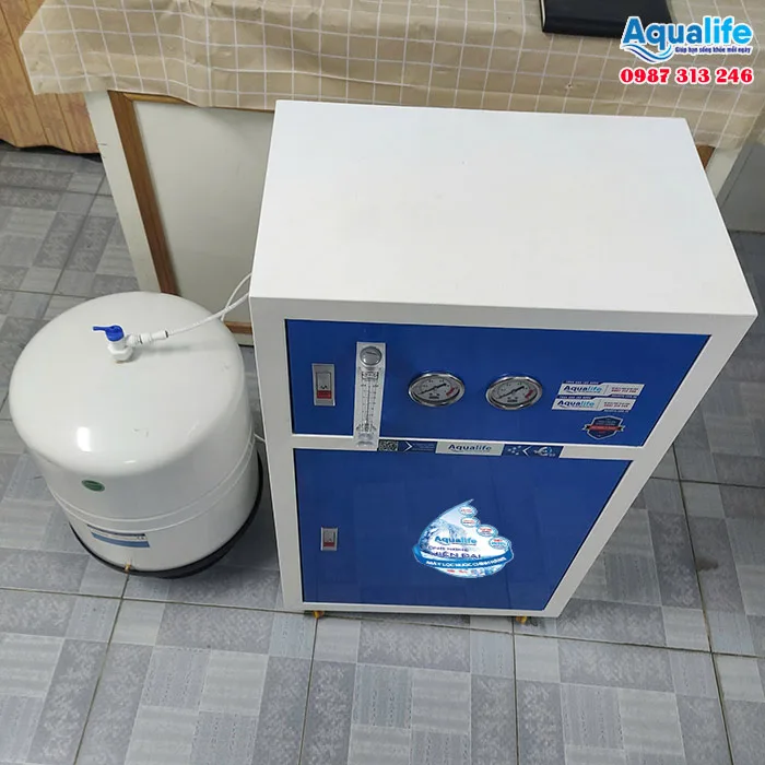 Máy lọc nước công suất lớn 75 l/h vỏ tủ thép Aqualife