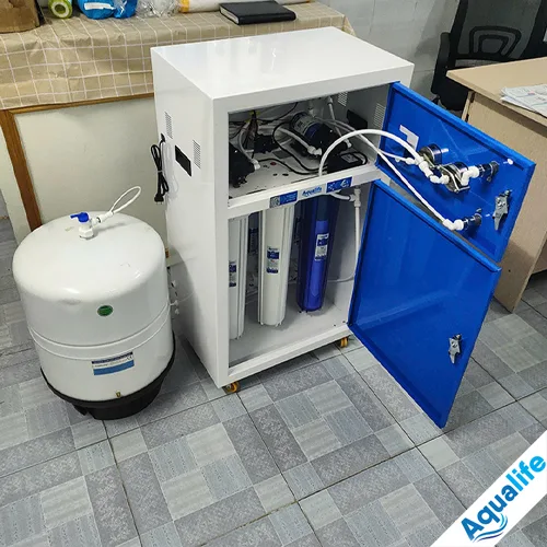 Máy lọc nước công suất lớn 75 l/h vỏ tủ thép - Ảnh 2