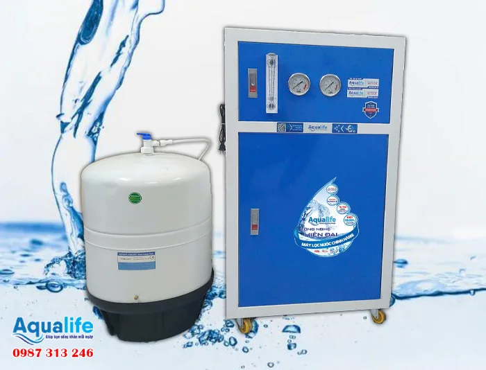 Máy lọc nước RO tủ thép 60 l/h công suất lớn 8 Máy lọc nước tủ thép 60 l/h công suất lớn Aqualife