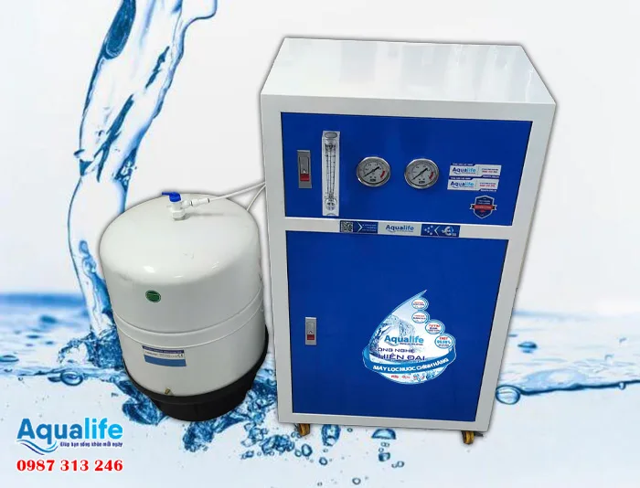 Máy lọc nước RO tủ thép 60 l/h công suất lớn 11 Máy lọc nước tủ thép 60 l/h Aqualife với hệ thống lọc đa tầng.