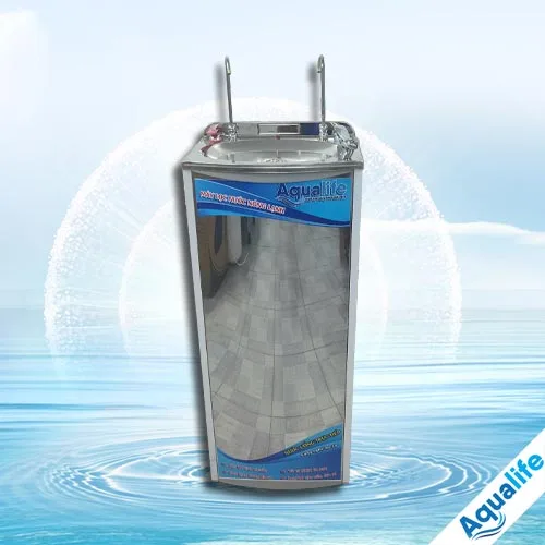 Máy lọc nước nóng lạnh tủ inox 2 vòi cong 1 vòi uống miệng