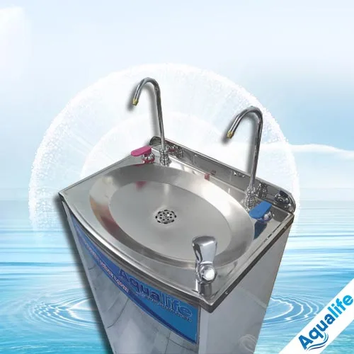 Máy lọc nước nóng lạnh tủ inox 2 vòi cong 1 vòi uống miệng - Ảnh 5