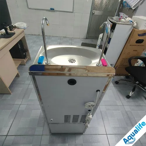 Máy lọc nước RO nóng lạnh 2 vòi tủ inox - Ảnh 5