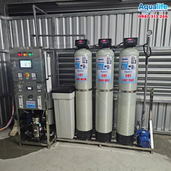 Hệ thống lọc nước RO 250 L/h tủ điện PLC 10 Hệ thống lọc nước RO 250 L/h tủ điện PLC