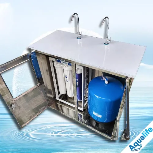 Máy lọc nước 2 vòi công suất 30 L/h tủ inox 4 Máy lọc nước 2 vòi công suất 30 L/h tủ inox - Ảnh 4